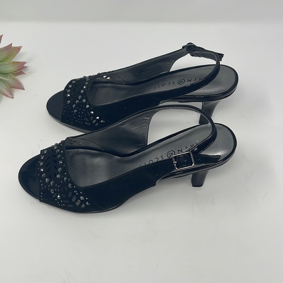 Karen Scott Womens Brooke Faux Suede Slingback Pumps Size 7.5W - Picture 3 of 13